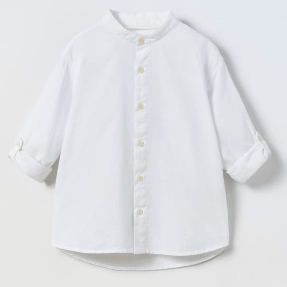 NWT / Zara KiDs Size 6 / LINEN BLEND SHIRT